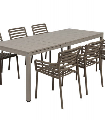 Nardi Rio Doga Havemøbelsæt 140-210cm Latte Tabacco