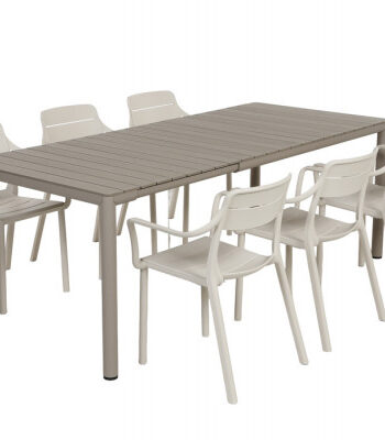 Nardi Tevere Cassia Havemøbelsæt 147-211cm Latte Sand