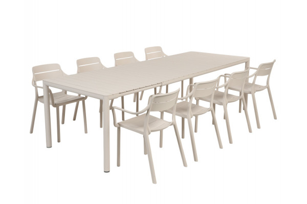 Nardi Tevere Cassia Havemøbelsæt 210-275cm Sand