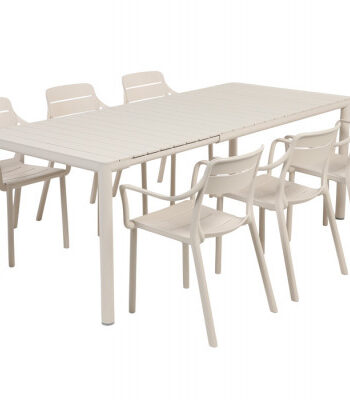 Nardi Tevere Cassia Havemøbelsæt 147-211cm Sand