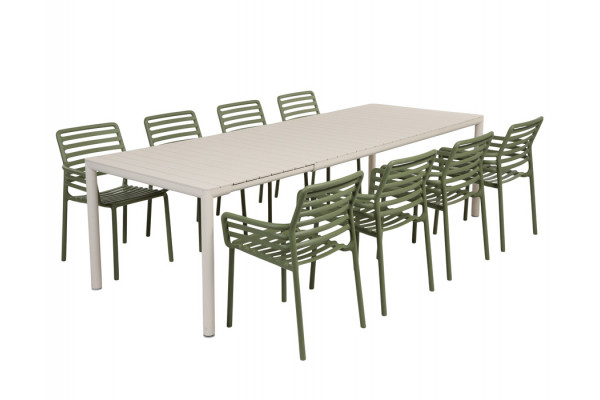 Nardi Tevere Doga Havemøbelsæt 210-275cm Sand Agave