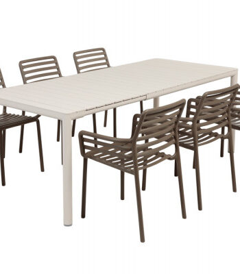 Nardi Tevere Doga Havemøbelsæt 147-211cm Sand Tabacco