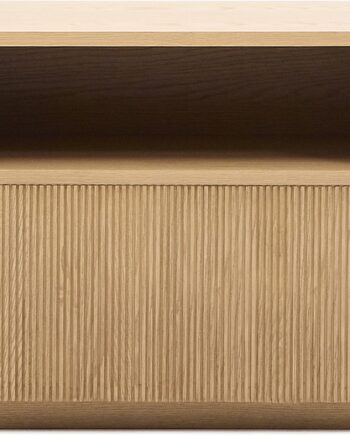 Natbord Kave Home Helvine Sengebord Egetræ Fsc 60x40 Cm Trykåbningsskuffe