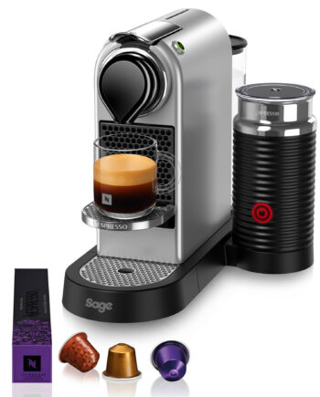 Nespresso By Sage Sec 660 Citiz   Milk Kapselmaskine Med Mælkeskummer  Sølv