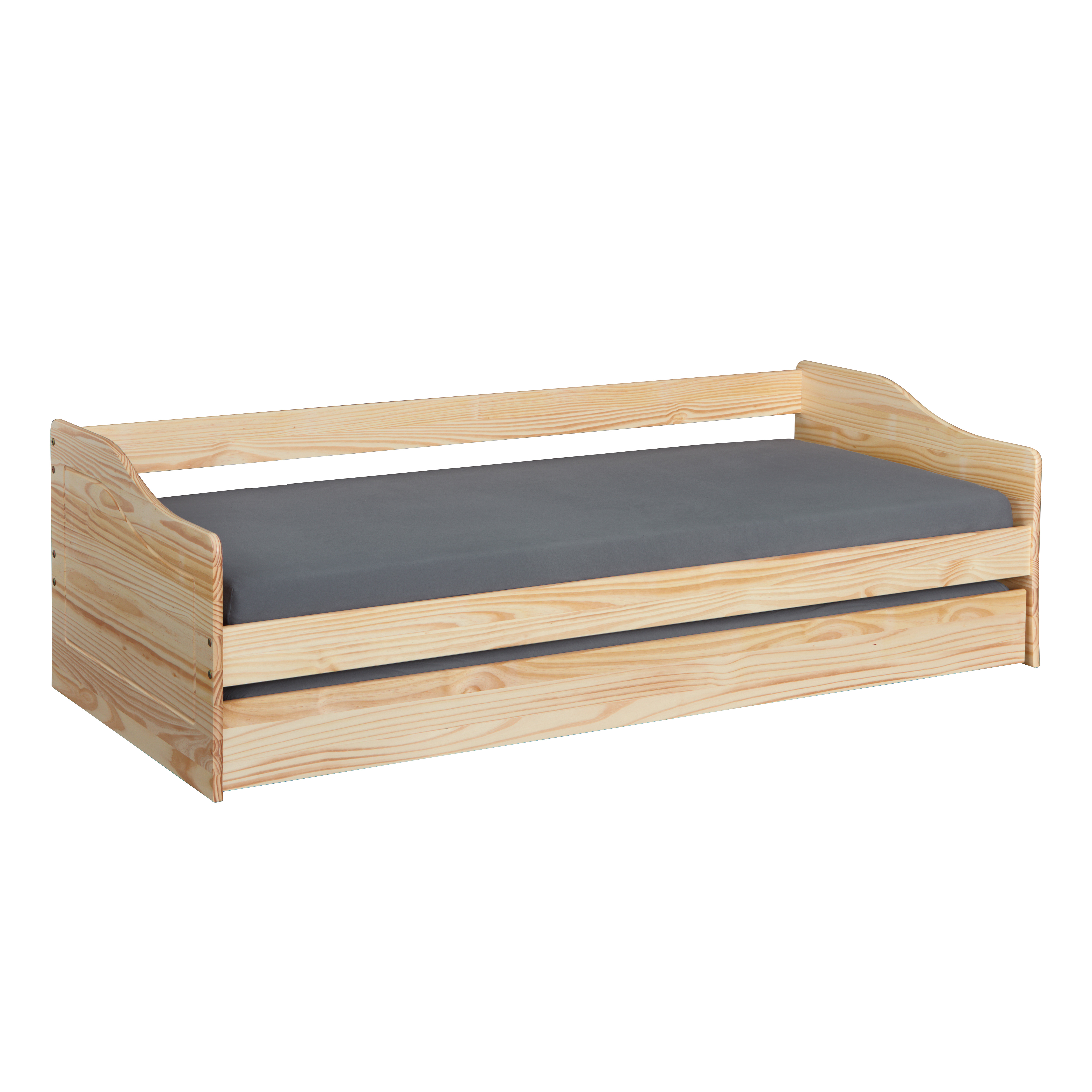 Nordic Living Collection Leonie 23 Sengeramme     Lamelbund Og Ekstra Soveplads Natur Fyrretræ  90x200