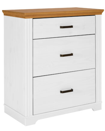 Nordic Living Collection Maluno Kommode       Skuffer Natur Og Hvid Fyrretræ