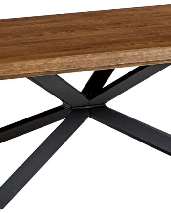 Nordique Design Sofabord  Loungebord Arno   Røget Egetræ Med Sorte Metalben L130xb68 Cm