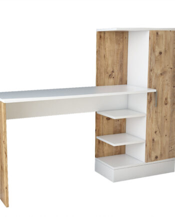 Nordvärk Ct2-aw Skrivebord       Låge Og   Hylder Hvid Og Atlantic Pine Melamin  152 3x40