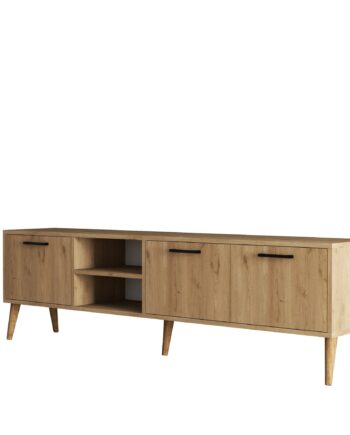 Nordvärk Exxen Tv-bord       Låger Og   Hylde Egefarvet Melamin Og Træ  180x35