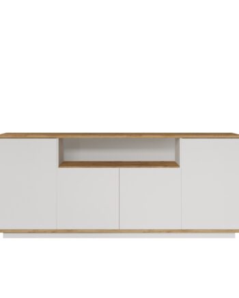 Nordvärk Fr15 Konsolbord       Låger Og   Hylder Atlantic Pine Og Hvid Melamin  180x44
