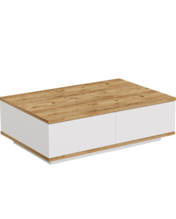 Nordvärk Fr14 Sofabord       Låger Atlantic Pine Og Hvid Melamin  90x60