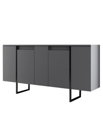 Nordvärk Luxe Konsolbord       Låger Og   Hylder Antracit Melamin Og Sort Metal  160x35