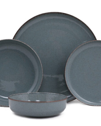 Nordvärk Mod24y2730p01 Spisestel Blå Porcelæn  24 Dele