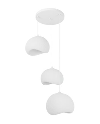 Nordvärk Yontu-15853 Loftlampe     Justerbar Højde Hvid Glasfiber Og Metal