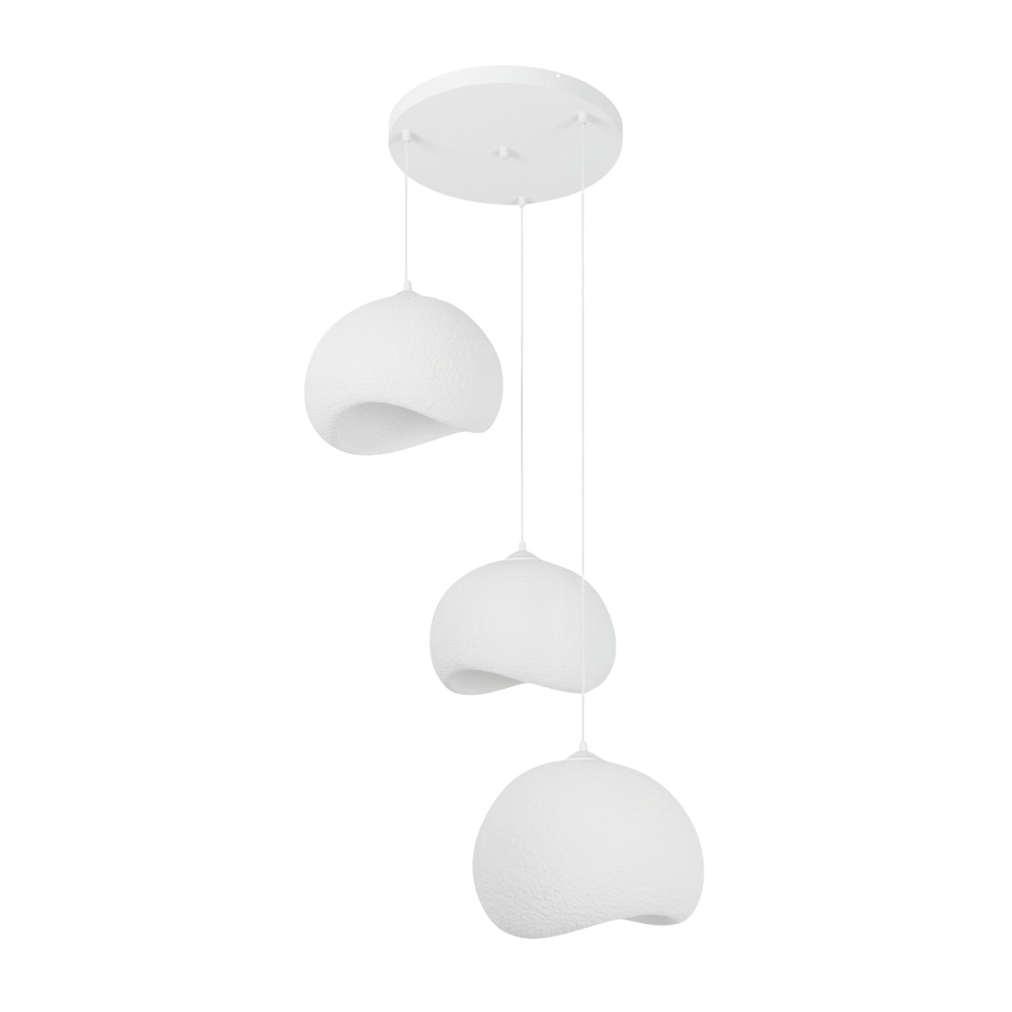 Nordvärk Yontu-15853 Loftlampe Justerbar Højde Hvid Glasfiber Og Metal