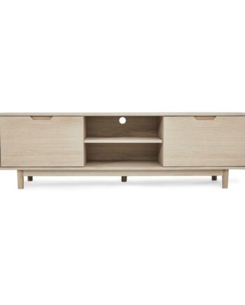 Nyborg Tv-bord       Låger Og   Hylder Hvidolieret Egetræsfinér  Egetræ Og Træ  180x45