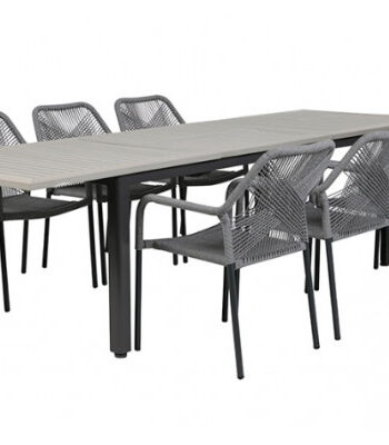 Nydala Naomi Havemøbelsæt 90x200 280 Cm Grå