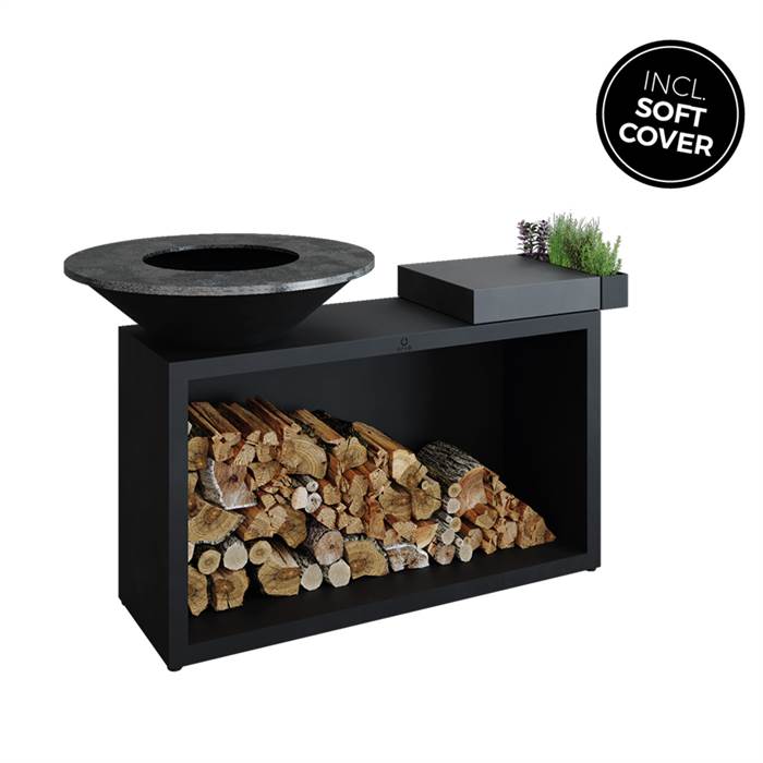 Ofyr Grill Island Black 85 Ceramic Dark Grey  : Erling Christensen Møbler