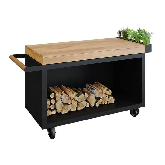 Ofyr Mise En Place Table Black Pro 135 Teak Wood  : Erling Christensen Møbler