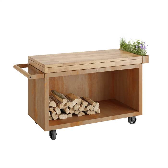 Ofyr Mise En Place Table Corten Pro 135 Teak Wood  : Erling Christensen Møbler