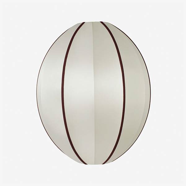 Oi Soi Oi Indochina Oval Lampeskærm   Off White Bordeaux  : Erling Christensen Møbler