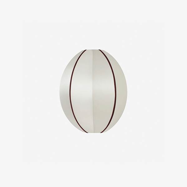 Oi Soi Oi Indochina Oval Lampeskærm   Off White Bordeaux  : Erling Christensen Møbler