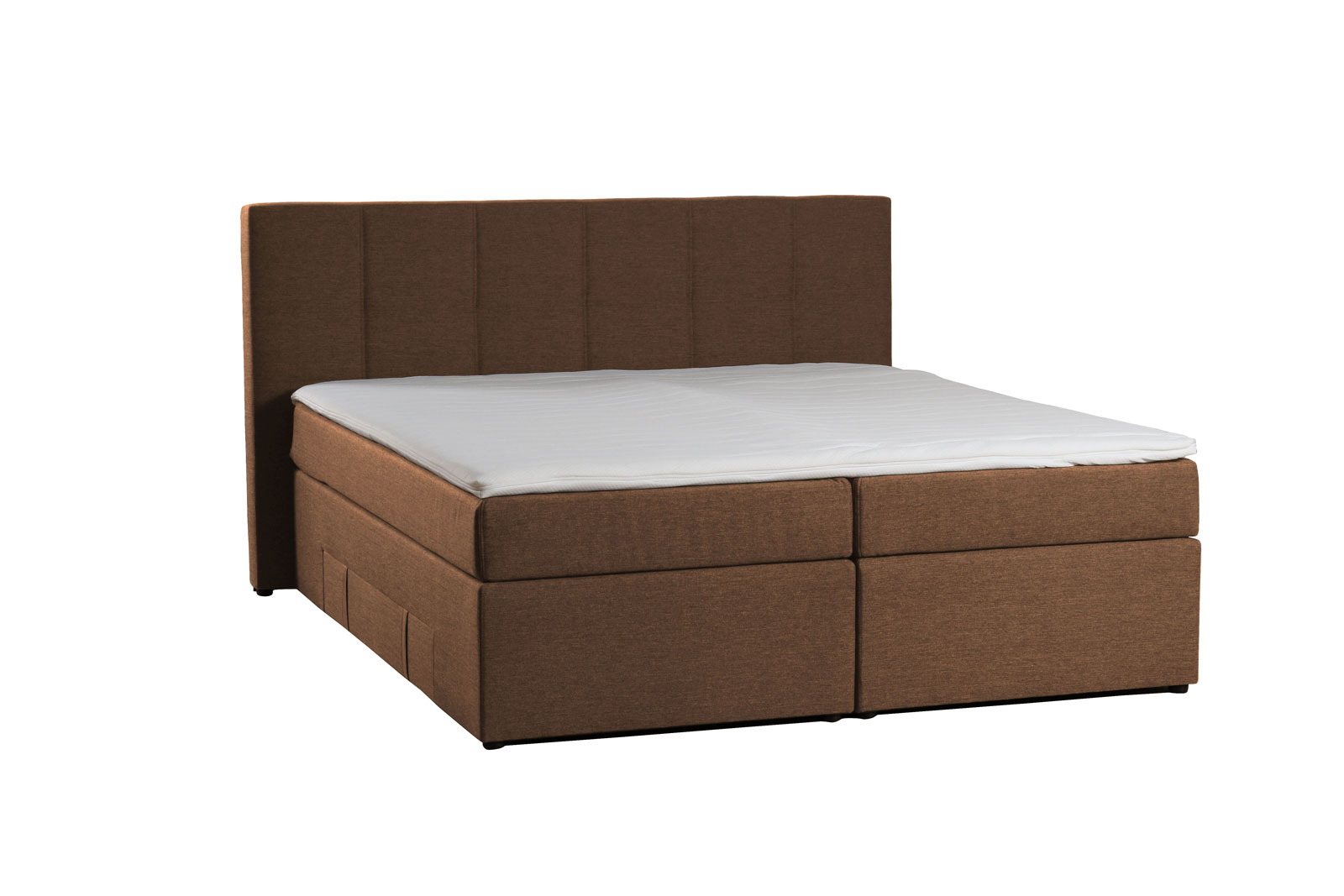 Olympic Luksus Håndlavet Kontinentalseng Med Opbevaring Zoner 140x200 Fast 80-100 Kg Fast Beige