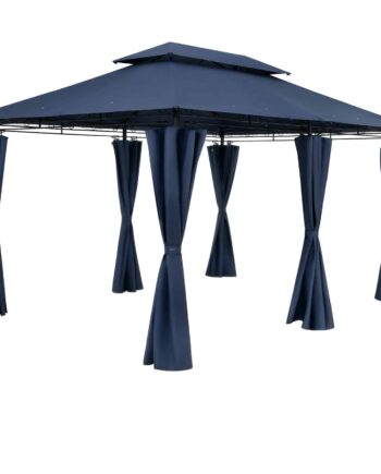 Opas Pavilion 3x4m Vandafvisende Havetelt Med Sidepaneler  Blå