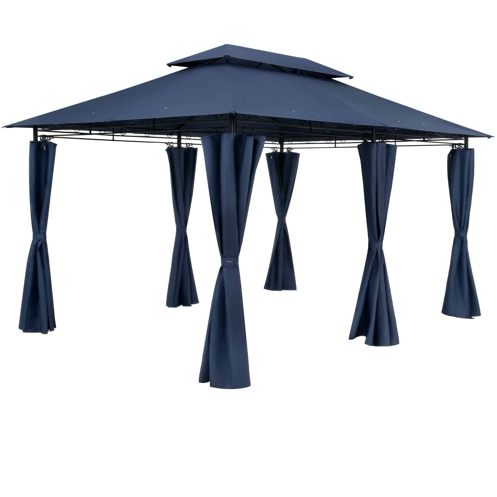 Opas Pavilion 3x4m Vandafvisende Havetelt Med Sidepaneler  Blå
