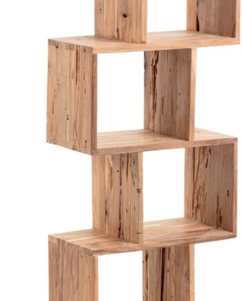 Opbevaringsreol Kave Home Aroba Moderne Rustik 100  Genbrugteak Naturlig Finish 132x30x55 Cm