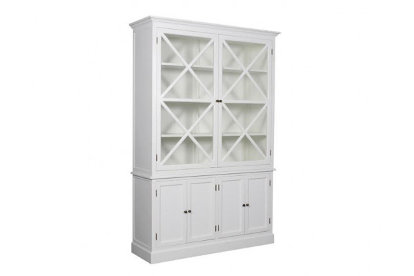 Orø Vitrineskab 211x142x46 Cm Hvid