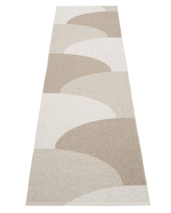 Pappelina Hill Tæppe 70x270 Cm  Dark Linen Linen Fossil Grey