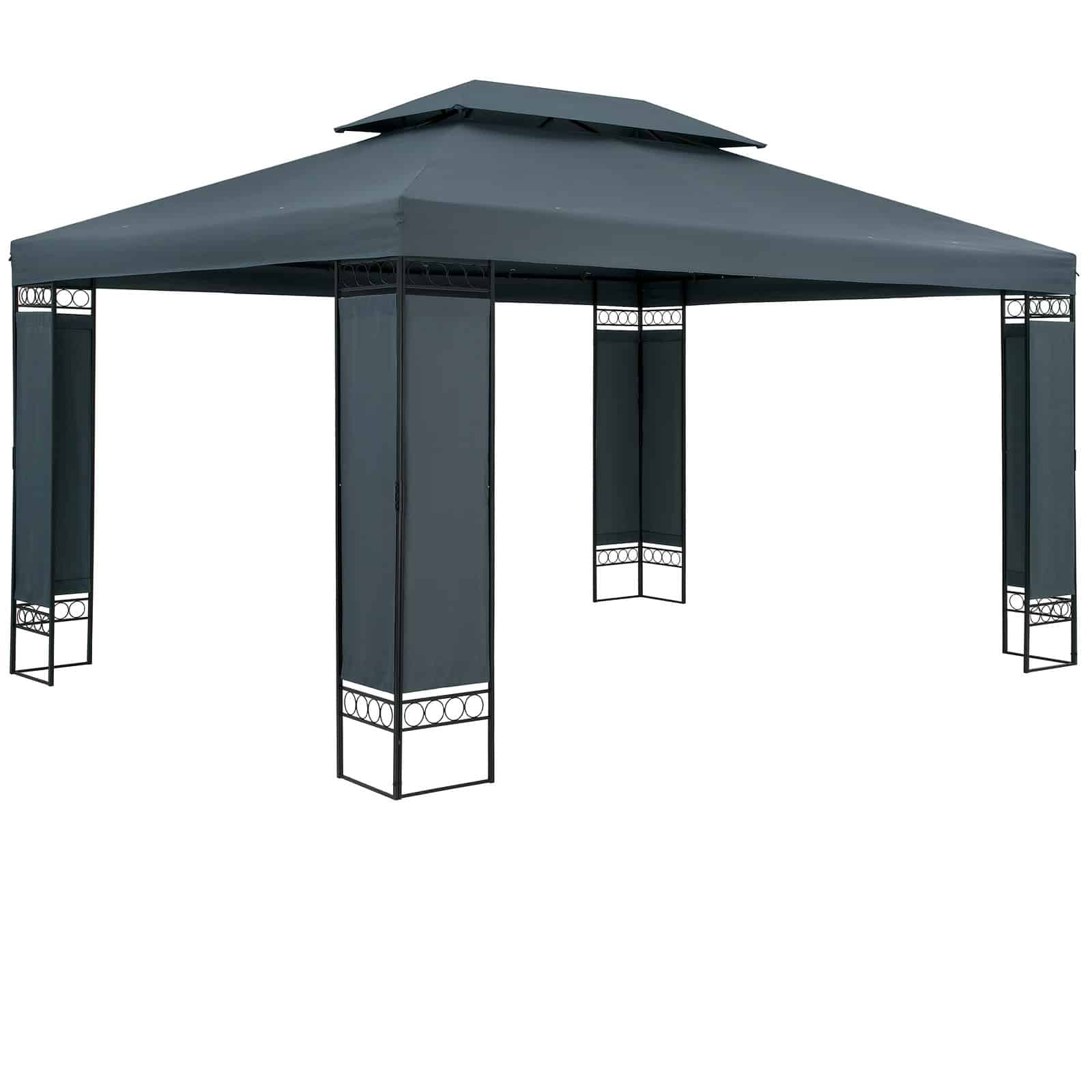 Pavillon Havetelt Havepavillon Elda 3x4m Metal Vandafvisende Luksus  Farve: Antracit