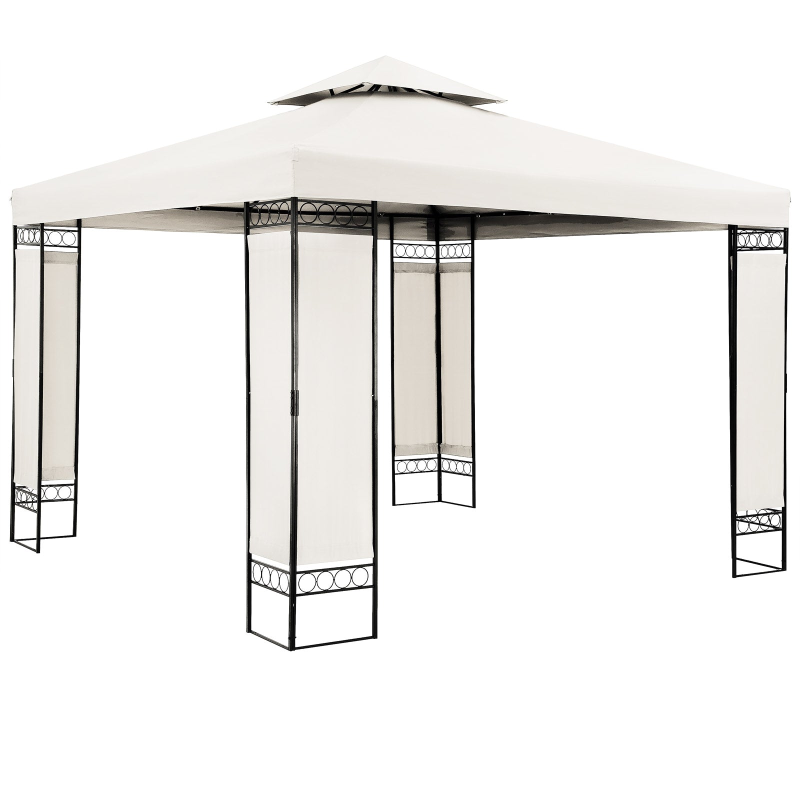 Pavillon Havetelt Havepavillon Lorca 3x3m Metal Vandafvisende Luksus  Farve: Creme