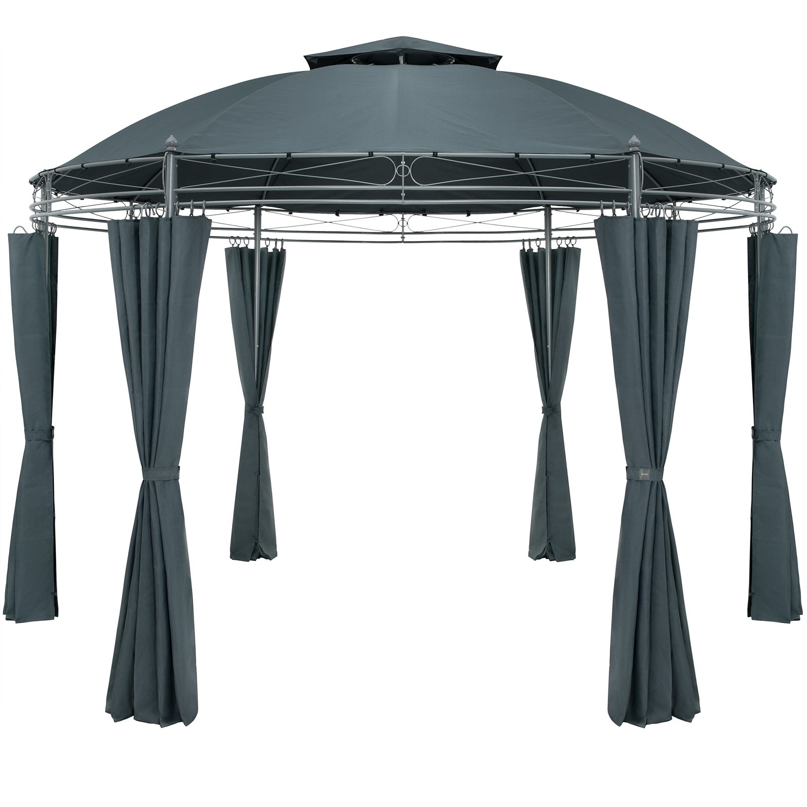 Pavillon Havetelt Havepavillon Toscana   350cm Metal Vandafvisende Luksus  Farve: Antracit