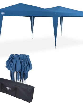 Pavillon 3x6m Foldepavillon Capri Pop-up Partytelt Havetelt Lysthus  Farve: Blå