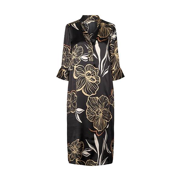 Pbo Simbia Silk Dress Black Print  : Erling Christensen Møbler