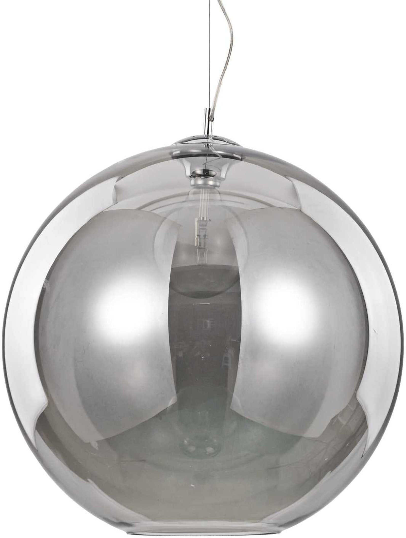 Pendel- Hængelampe Ideal Lux Nemo ø50 Cm Røg Krom Justerbar Højde 55 264 Cm