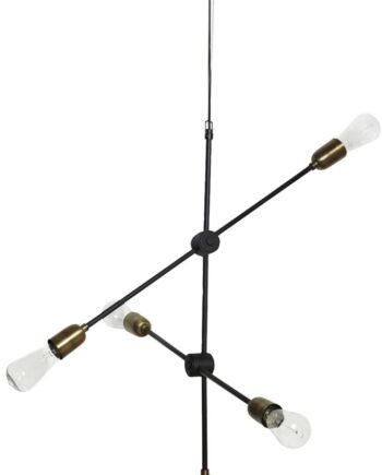 Pendel Lampe House Doctor Molecular  -lys Skulpturelt Design ø68ã H78 Cm Sort Messing Justerbar