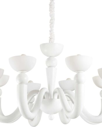 Pendel Lampe Ideal Lux Bon Bon Hvid ø95   Cm   75-140 Cm Justérbar