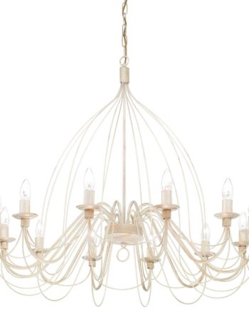 Pendel Lampe Ideal Lux Corte ø95   H110-190 Cm Hvid Metalramme 12   E14