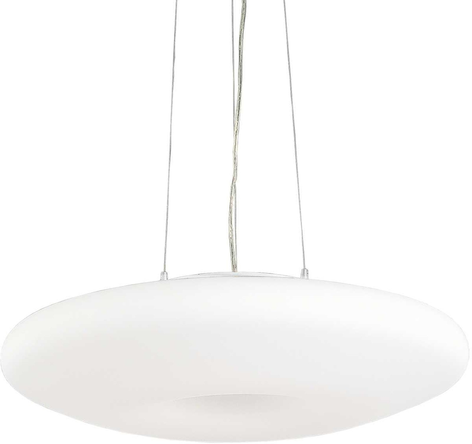 Pendel Lampe Ideal Lux Glory -armet Hvid Krom ø60 Cm Justerbar Højde 26 235 Cm