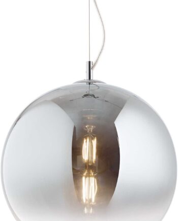 Pendel Lampe Ideal Lux Nemo ø400 Mm Justerbar Højde 430 2520 Mm Krom Glas