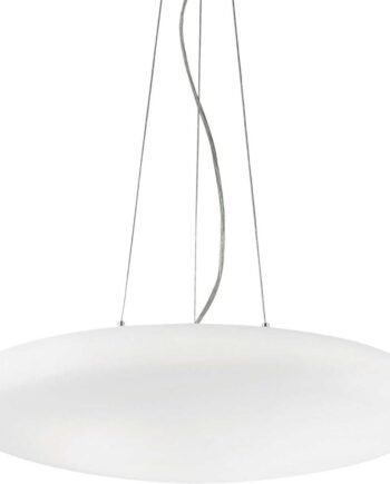 Pendel Lampe Ideal Lux Smarties   Hvidt Glas ø425 Mm Justerbar Højde 205-2295 Mm