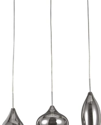 Pendel Lampe Ideal Lux Soft 600 Mm Justerbar Røgfarvet Glas Og Krom