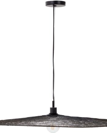 Pendel Lampe Kave Home Makai Justérbar 100ã 100 Cm Trådstruktur Sort Rustik