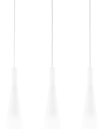 Pendel Loftlampe Ideal Lux Milk   Hvid Glas  Justerbar Højde  3ã E27