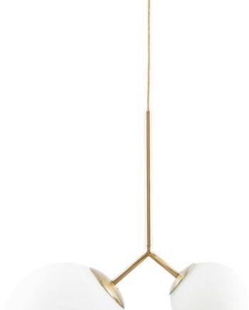 Pendel Loftslampe House Doctor Twis   Hvidt Glas Med Messingdetaljer L70 Cm