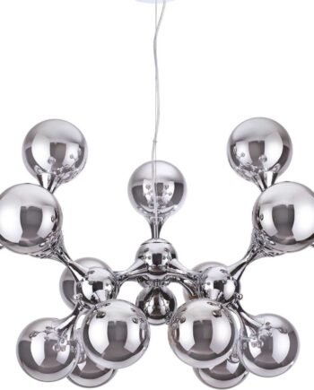Pendel Ophængslampe Ideal Lux Nodi Glansfuld Krom ø105 Cm Justérbar H680-2770 Mm 15xe14 Metal Glas