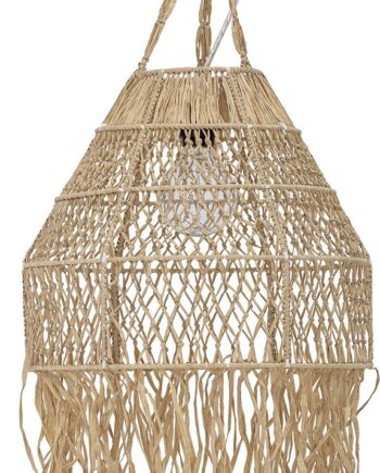 Pendellampe Creative Collection Thora   Raffia ø40 Cm Natur   Håndvævet Ophængslampe